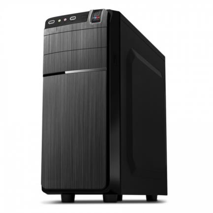 Gabinete acteck kiruna gm210 media torre con fuente 500w atx/micro atx/mini itx/usb 2.0 color negro