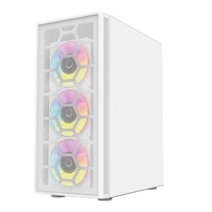 Gabinete Gamer Compact Media Torre Dragonfly Perform Crystal GM590CW / Panel Izq Cristal + Frente Cristal / Blanco 2