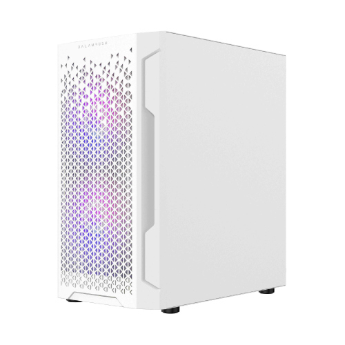 Gabinete Gamer Balam Rush Mini Torre Artic GI725 ATX Panel Izq Cristal Frente Colmena USB 3.0/3xFan RGB Blanco