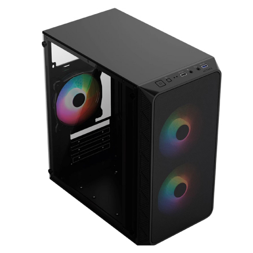 Gabinete Acteck Mini Torre Doom Pro Mesh GI730 / Max MB M-ATX Fuente ATX 600 W Negro 2