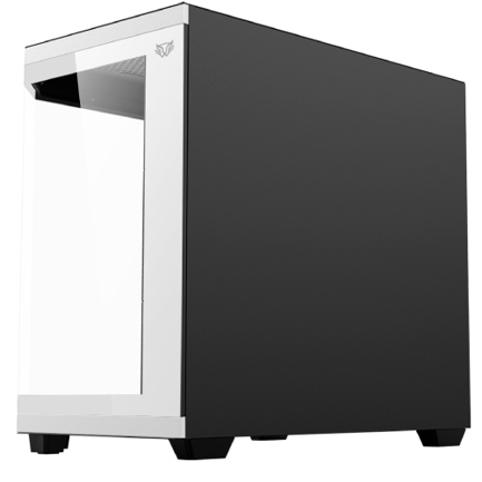 Gabinete Gamer Balam Rush Media Torre Tank Master 9600TB Max MB ATX Ultra Wides/USB-C/USB 3/Audio Fan ARGB Blanco- Negro 2