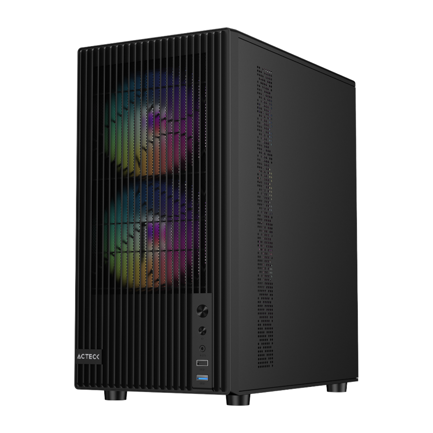 Gabinete Acteck Compact Mini Torre Zyron GC606 Negro