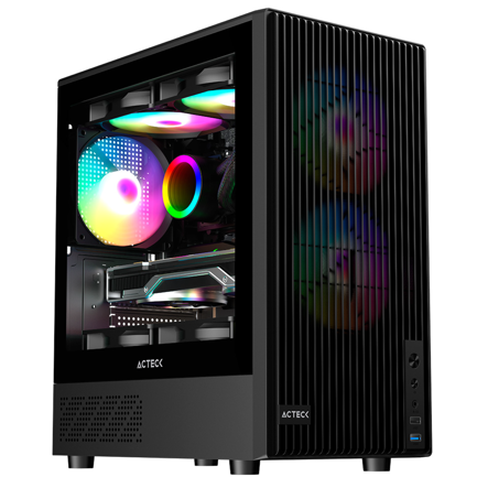 Gabinete Acteck Compact Mini Torre Zyron GC606 Negro 2