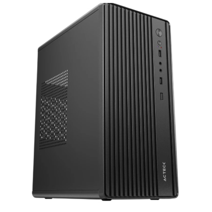Gabinete Mini Acteck Torre GI210M M-ATX fuente 500W 2 USB 2.0 metálico frente liso negro 2