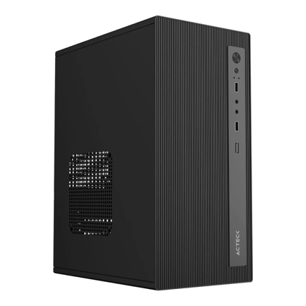 Gabinete Mini Torre Acteck Performance Mini III GI215M M ATX con fuente 500W dos USB metalico negro