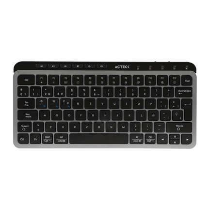 Kit Teclado y Mouse Acteck Creator Krea MK750 2 en 1 Teclado Slim y Mouse Ligero 2000DPI Negro-Gris 2