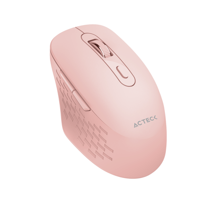 Mouse Inalámbrico Acteck Optimize Flow MI480/2.4GHz/Hasta 1600DPI Rosa