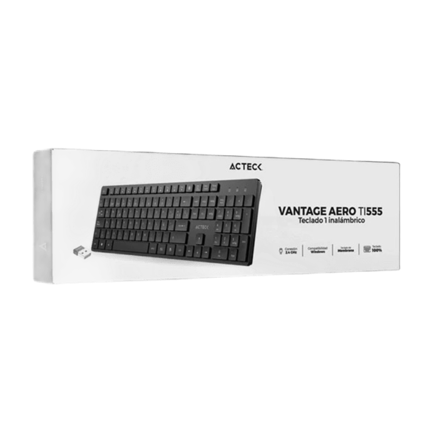 Teclado Acteck Inalámbrico Vantage Aero TI555 / Elite Negro 2