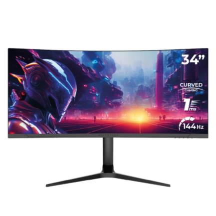 Monitor Gamer Balam Rush 34" Curvo Extreme Earth MGX34C 4K WQHD 3440 x 1440 VA 144Hz 1ms 178° HDMI/DP/3.5mm Negro