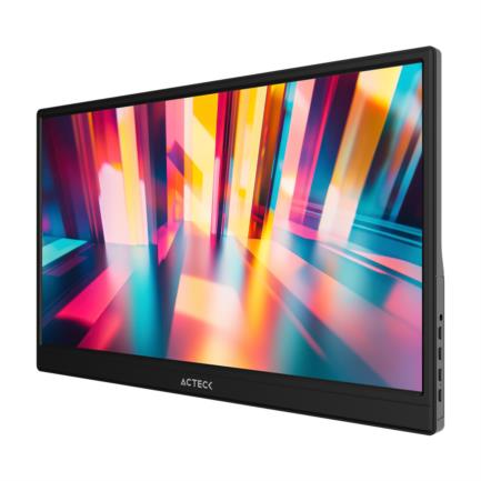 Monitor Acteck 15.6" Portatil Plano IPS LP15Y FHD 60Hz MiniHDMI Base Ajustable Elite Negro 3