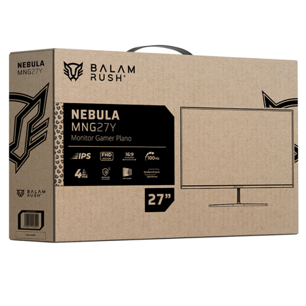 Monitor GamingBalam Rush27"Plano IPS Nebula MNG27Y FHD 100Hz 4ms 1xHDMI1.4 +1xDP 1.2+3.5mm VESA 100mm Le 4