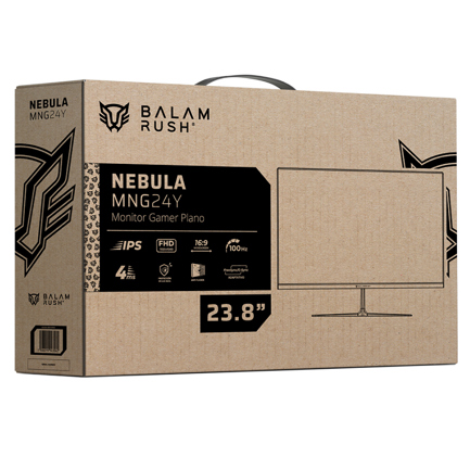 Monitor Balam Rush 23.8" Gaming Plano IPS Nebula MNG24Y FHD 100Hz 4ms 1xHDMI 1.4 + 1xDP 1.2 + 3.5mm  VESA75mm 6