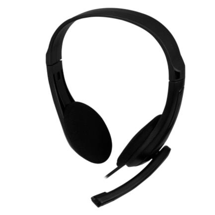Diadema acteck discover hu410 con microfono /conexion usb/alambrica/ controlador de volumen/sf20/color negro/ac-932240
