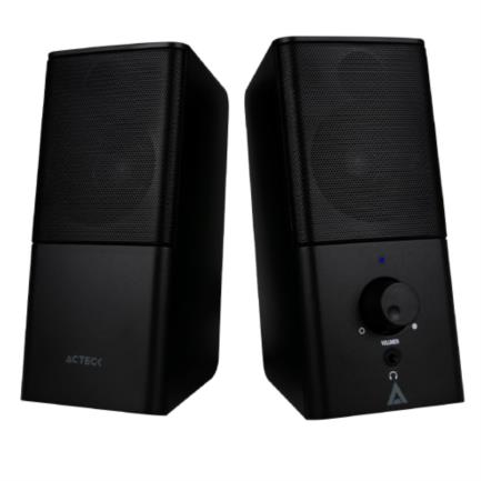 Bocinas acteck impulse as440 estéreo canales 2.0 sonido dinámico usb 3.5mm color negro
