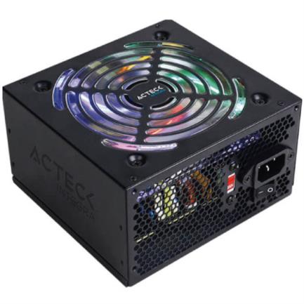 Fuente de poder acteck blazar ft600 factor atx 600 w 20+4 pines 3 sata 2 molex pci-e 62 ventilador 12cm modelo z-600