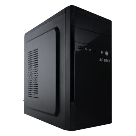 Gabinete acteck performance gi210 micro torre con fuente 500w micro atx/mini itx usb 2.0 color negro