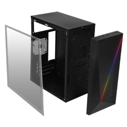 Gabinete Acteck Kioto GC460 Mini Torre con Fuente 500W Micro ATX/Mini ITX Acrílico RGB USB 3.0 Color Negro 2