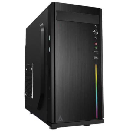 Gabinete acteck fusion x gi440 micro torre con fuente 500w micro atx/mini itx rgb usb color negro