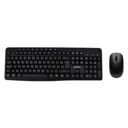Kit teclado y mouse inalámbrico acteck creator mk450 2.4ghz 1200dpi color negro