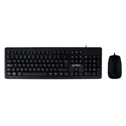 Kit teclado y mouse acteck creator mk215 alámbrico usb 1200dpi color negro