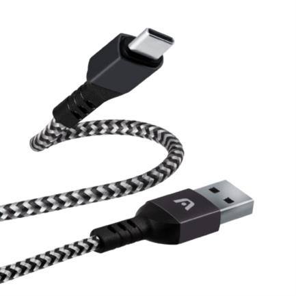 Cable Argomtech Tipo-C a USB 2.0 Nylon Trenzado Dura Form Color Negro ARG-CB-0025BK - Código: ARG-CB-0025BK | Compra en Guadalajara