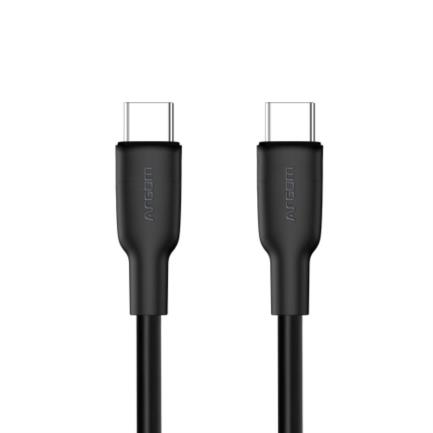 Cable Argomtech Carga Rápida Tipo C a Tipo C 65W Longitud 1.8m Color Negro