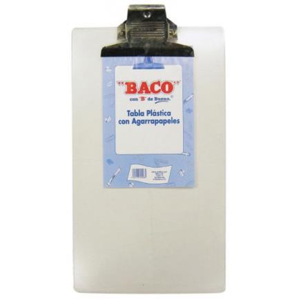 Tabla baco plástica oficio transparente