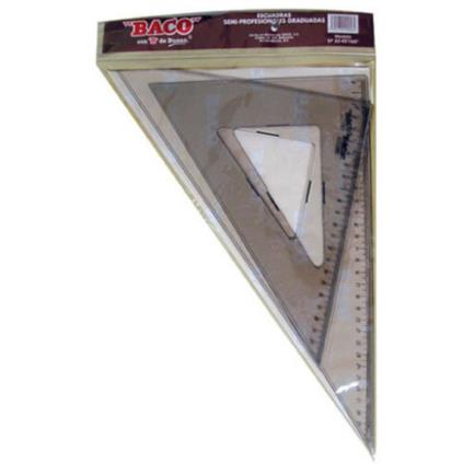 Juego Escuadras Baco SP-3245/60 C/Graduación C/Bisel