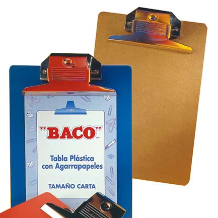 Tabla baco plastica colores carta