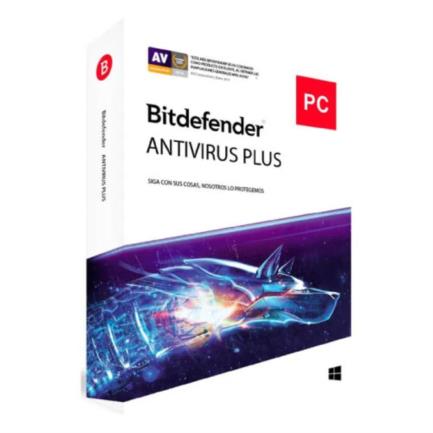 Licencia antivirus bitdefender plus 1 año 5 usuarios caja