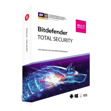 Licencia antivirus bitdefender total security md 1 año 5 usuarios caja