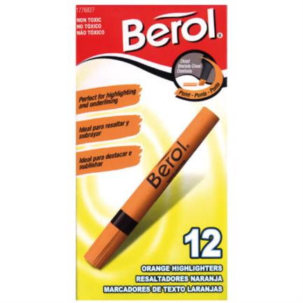 Resaltador berol naranja c/12