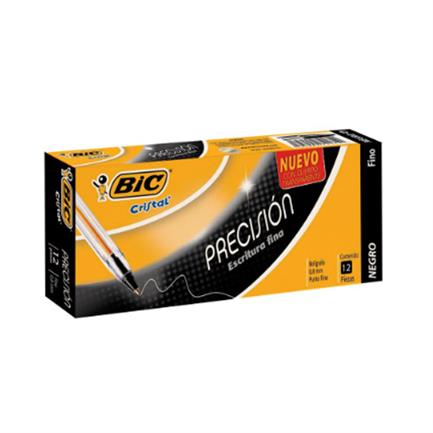 Boligrafo bic cristal presicion plus negro c/12