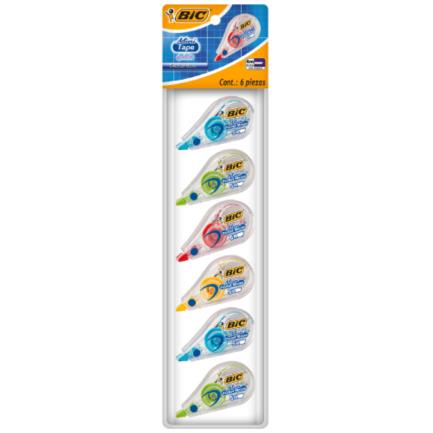 Cinta correctora bic mini tape fashion 5.0mm c/6