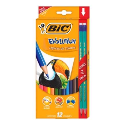 Colores bic evolution estuche c/12 colores