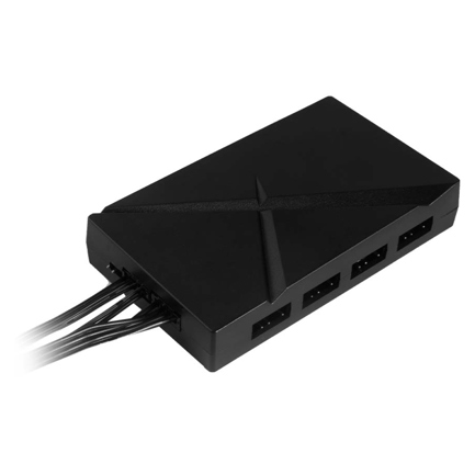 Hub Balam Rush para 8 Ventiladores Eolox EXH8 4x4-Pin 4x3-Pin Control Remoto Azender Negro 4