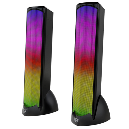 Bocinas Balam Rush Gamer Glimm Tower BG575 Inalambricas Bluetooth 50 10 W 20 Canales Iluminacion RGB Nova Negro 2