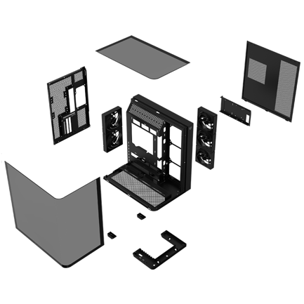 Gabinete Gamer Balam Rush Media Torre Tank Expert Curve 7800 / Legend Negro 4