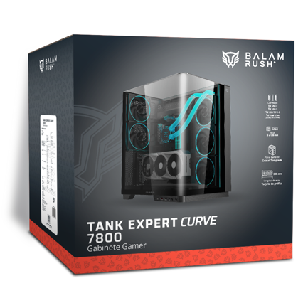 Gabinete Gamer Balam Rush Media Torre Tank Expert Curve 7800 / Legend Negro 5