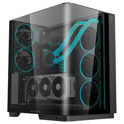 Gabinete Gamer Balam Rush Media Torre Tank Expert Curve 7800 / Legend Negro 6