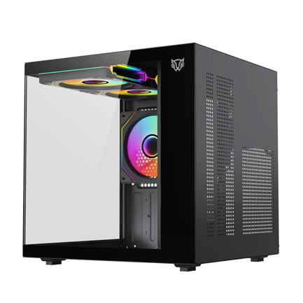 Gabinete Gamer Balam Rush Compact Mini Torre Tank Glow Mini 3500 Negro