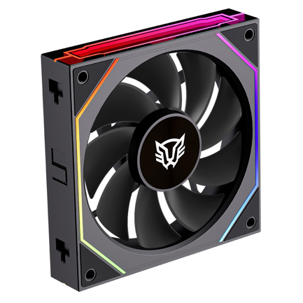 Kit 3 Ventiladores Balam Rush PC Eolox Link-R EXL95R 120mm Daisy-Chain Aspas Inversas PWM RGB Legend Negro 3