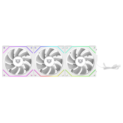 Kit 3 Ventiladores Balam Rush PC Eolox Link-R EXL95R 120mm Daisy-Chain Aspas Inversas PWM RGB Legend Blanco 4
