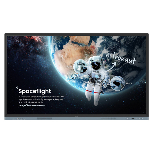 Pantalla BenQ RM6504 Interactiva IR Anti-Germenes 65" 4K UHD 3840x2160 50 Puntos Touch Android 13