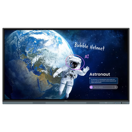 Pantalla Interactiva BenQ RM6505 65 4K UHD 3840X2160/ Android 15/panel Anti-gérmenes