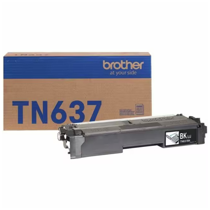 Cartucho de Tóner Brother Valor TN637BK de máximo rendimiento (10000 páginas) negro