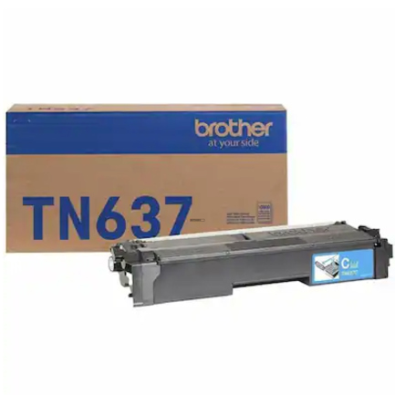 Cartucho de Tóner Brother Valor TN637C de máximo rendimiento (10000 páginas) cian