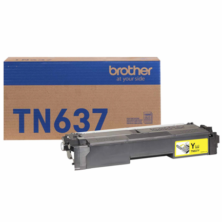 Cartucho de Tóner Brother Valor TN637Y de máximo rendimiento (10000 páginas) amarillo