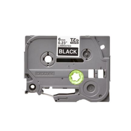 Cinta Brother TZE315 Laminada Texto Blanco Sobre Fondo Negro 6mmx8m 2