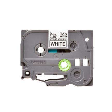 Cinta Brother TZeS221 Laminada Súper Adhesiva Texto Negro Fondo Blanco 9mmx8m 2